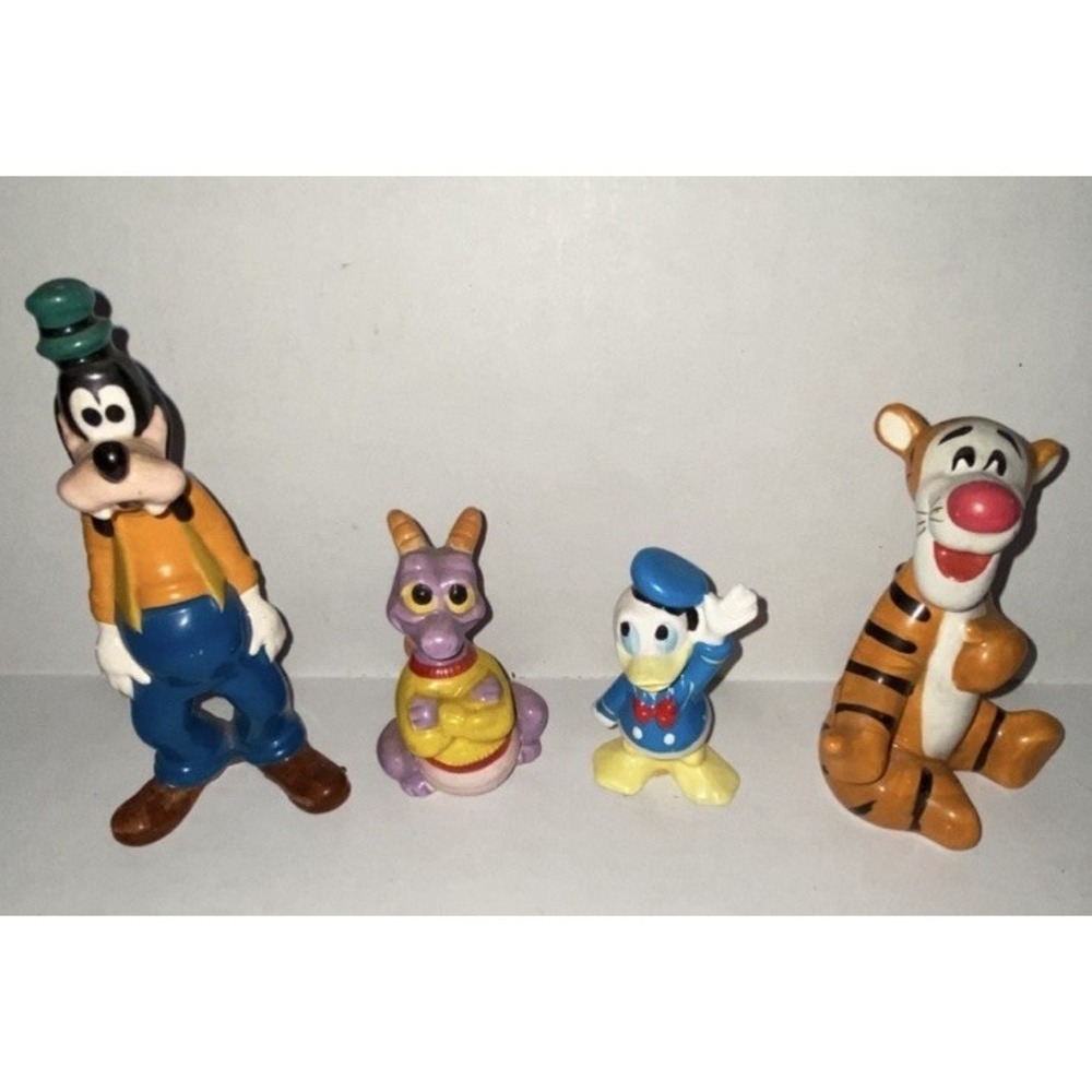 Vintage Disney Japan Goofy, Donald, Figment & Tigger Ceramic Figures HTF